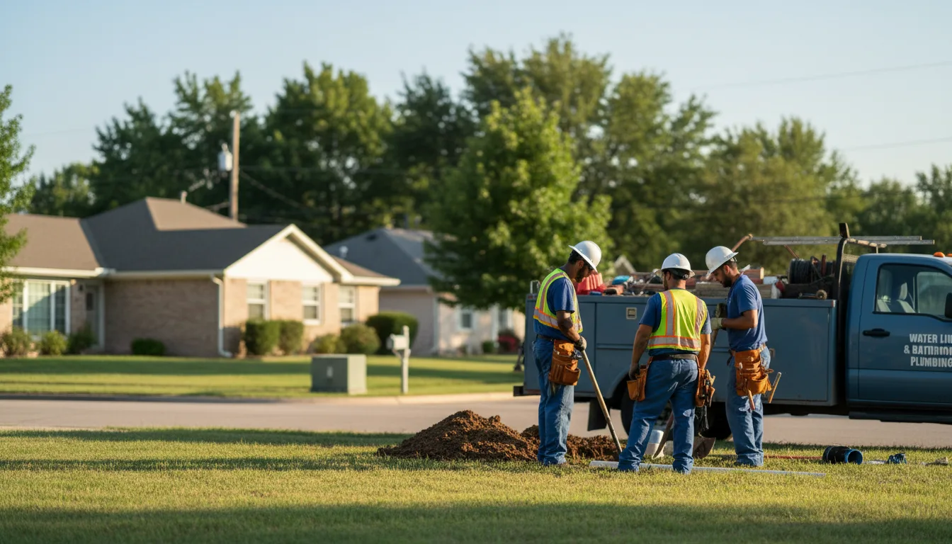 Residential water line and bathroom plumbing service in Gates, TN